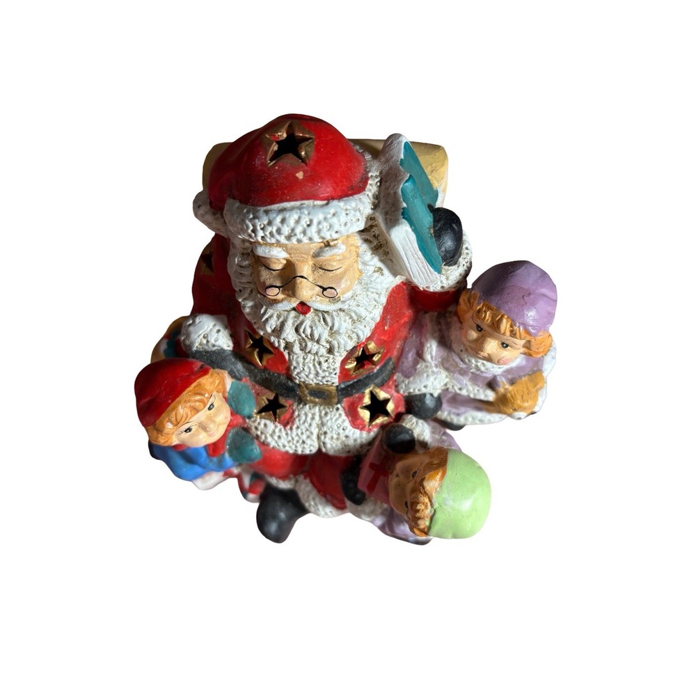 Vintage 1994 Artmark Stories With Santa Ceramic Night Light Christmas Children‎ - Picture 10 of 14